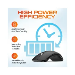 Delton S10 Wireless Optical Mouse, Black (DMERGS10-WB)