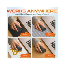 Delton S10 Wireless Optical Mouse, Black (DMERGS10-WB)