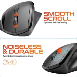 Delton S30 Wireless Optical 2.4 GHz Mouse, Black (DMERGS30-WB)