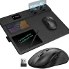 Delton S8/D101 Wireless Optical 2.4 GHz Mouse and Non-Skid Mouse Pad, Black (DMMPADKIT101)