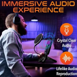 Delton U3000 Noise Canceling Condenser Microphone, Black (DRU3000)