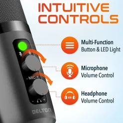 Delton U3000 Noise Canceling Condenser Microphone, Black (DRU3000)