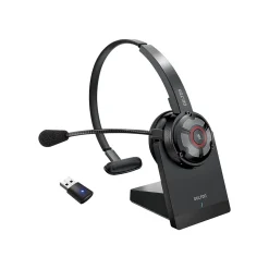 Delton 50X Pro Wireless Noise Canceling Bluetooth Mono Computer On-Ear Headset, Black (DBTHEAD50XBTDL)