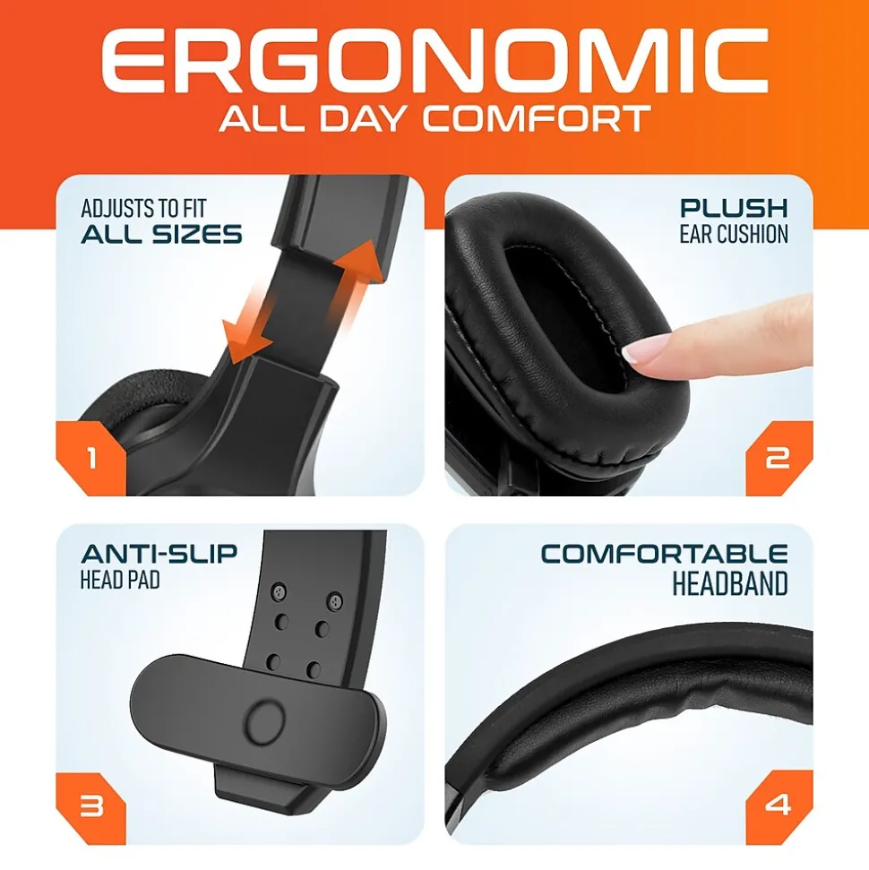 Delton 20X Professional USB-C, 3.5mm Noise Canceling Bluetooth On Ear Headset (DBTHEAD20XBTDLHSAS1)