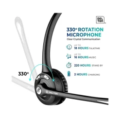Delton 10X Wireless Noise Canceling Bluetooth Mono On Ear Headset (10XBTDLHSAS1)