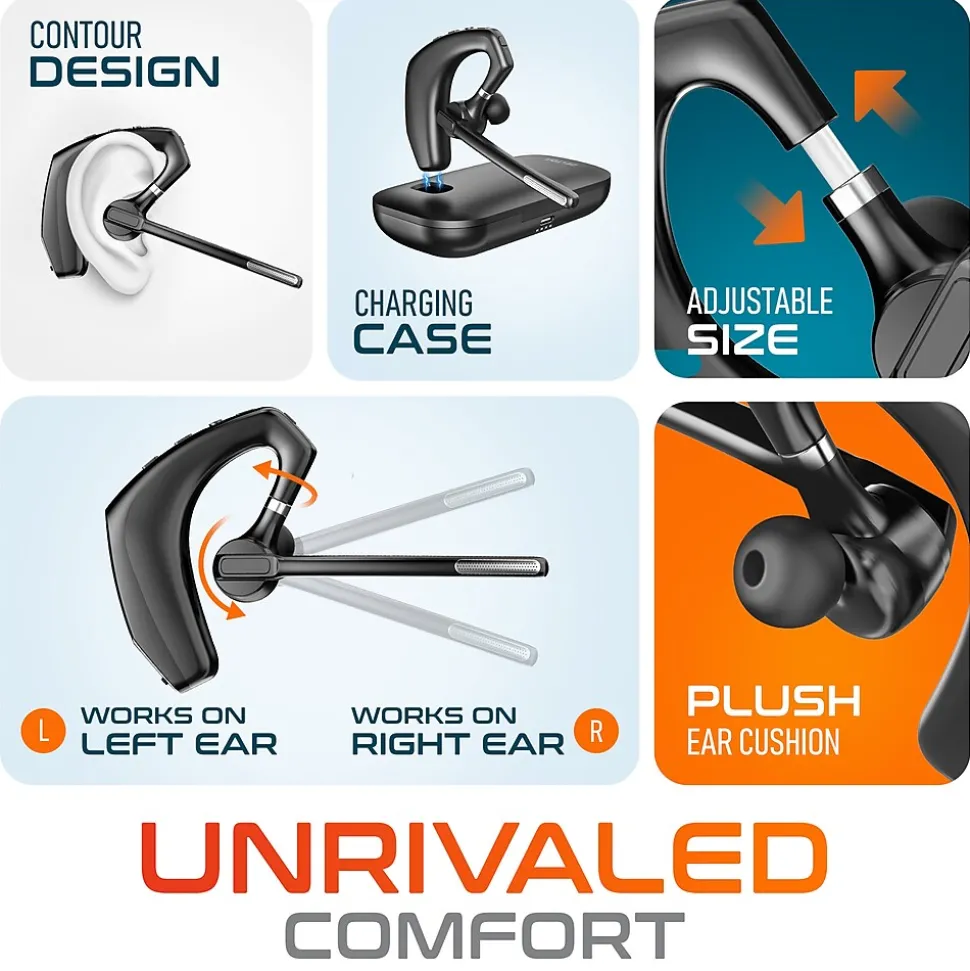 Delton 95X Wireless Noise Canceling Bluetooth Computer Headset, MS Teams, Black (DBH95X)