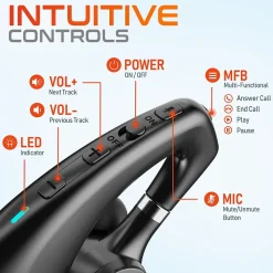 Delton 95X Wireless Noise Canceling Bluetooth Computer Headset, MS Teams, Black (DBH95X)