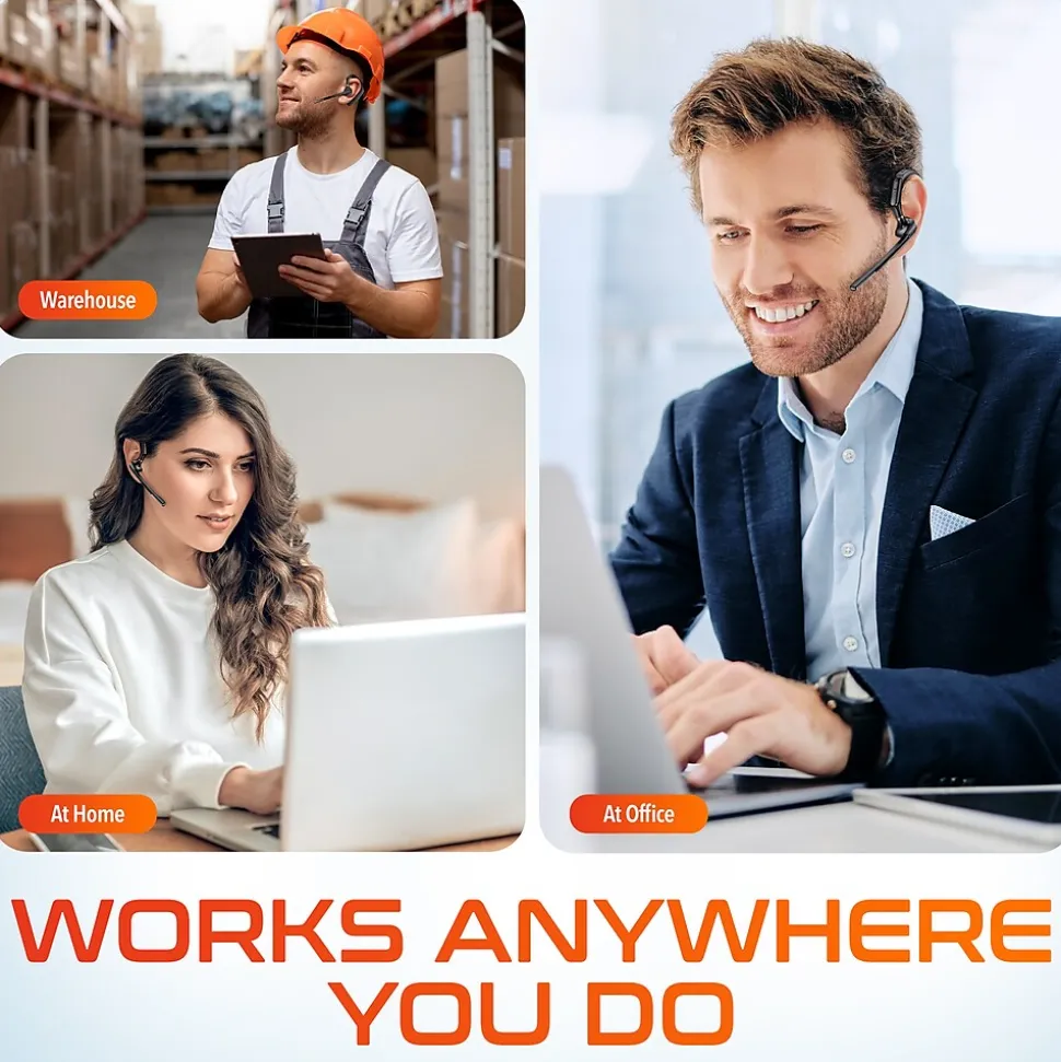 Delton 95X Wireless Noise Canceling Bluetooth Computer Headset, MS Teams, Black (DBH95X)