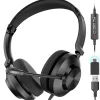 Delton 32Y MS Teams Noise-Canceling On-Ear Computer Headset, USB Type-A & Type C, Black (DWH32Y)