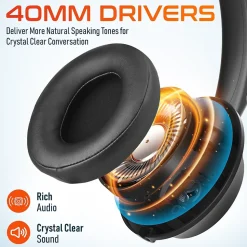 Delton 40Y Noise-Canceling Mono Over-the-Ear Headset, USB Type-A (DWH40YAC)