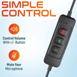 Delton 40Y Noise-Canceling Mono Over-the-Ear Headset, USB Type-A (DWH40YAC)