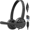 Delton 12Y Noise-Canceling Stereo On-Ear Headset, USB Type-A (DWH12YAC)