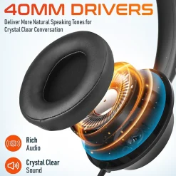 Delton 42Y Noise-Canceling Stereo Over-the-Ear Headset, USB Type-A (DWH42YAC)