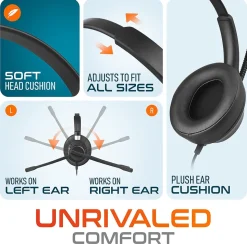 Delton 42Y Noise-Canceling Stereo Over-the-Ear Headset, USB Type-A (DWH42YAC)