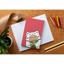 Denik Smoko Tayto Lucky Cat Journal, 5.25" x 8.25", College Ruled, 144 Pages (LFC1885L)