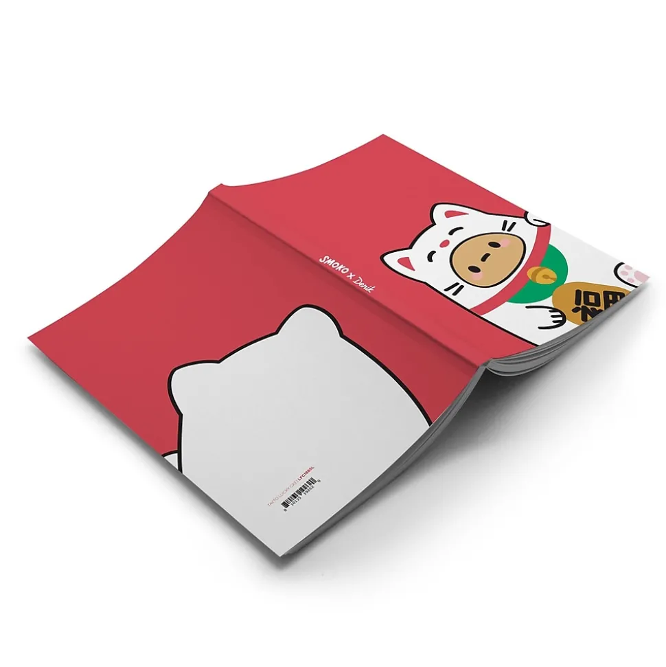 Denik Smoko Tayto Lucky Cat Journal, 5.25" x 8.25", College Ruled, 144 Pages (LFC1885L)