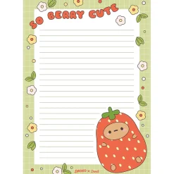 Denik Tayto Strawberry Notepad, 5.25" x 8.25", Multicolor, 64 Sheets/Pad (NP1908)