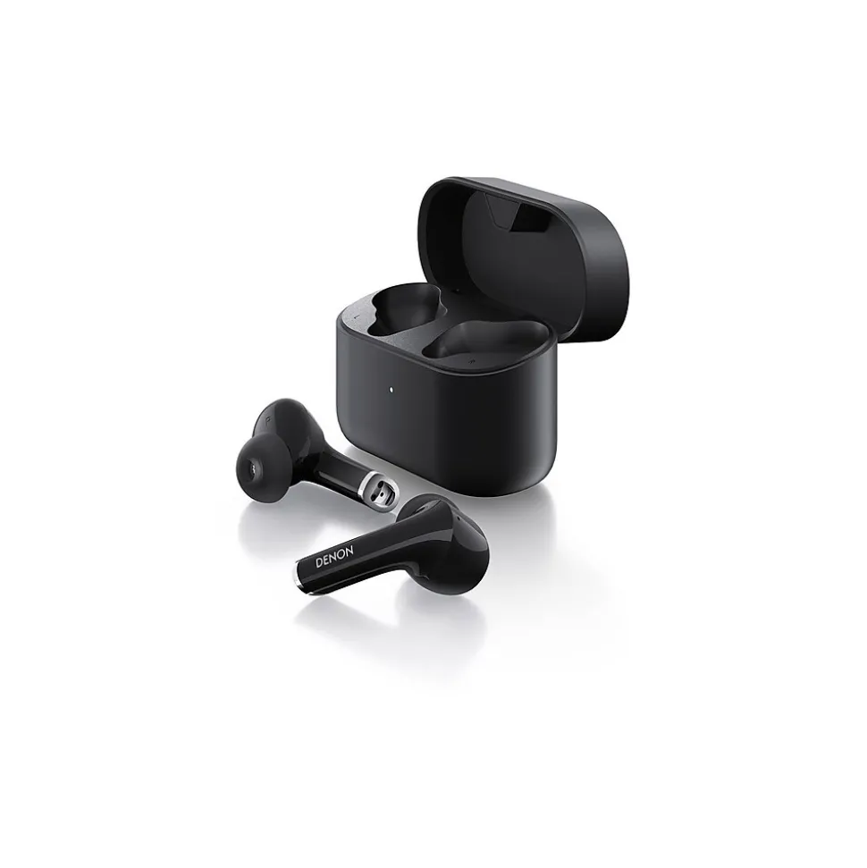 Denon Wireless Active Noise Canceling Earbuds, Bluetooth, Black (AHC830NCWWT)
