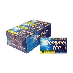 Dentyne Ice Sugar Free Gum, Peppermint, 16 Pieces/Pack, 9 Packs/Box (31254)