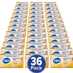 Dial Advanced Clean Antibacterial Bar Soap, Gold Scent, 36/Carton (00052336926172)