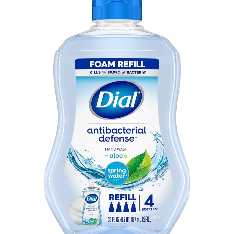 Dial Antibacterial Defense Foaming Hand Soap Refill, Spring Water Scent, 30 Fl. Oz. (17000350875)
