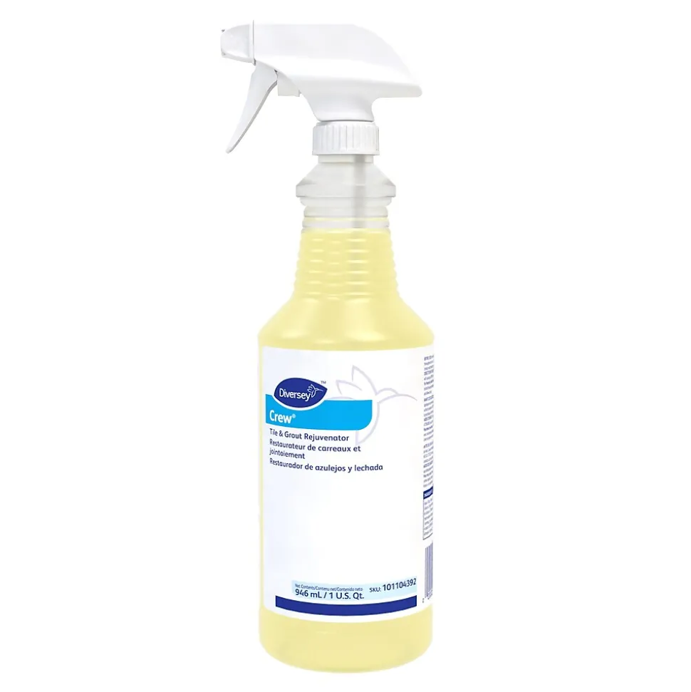Diversey Crew Tile & Grout Rejuvenator, Chlorine Scent, 32 oz., 12/Carton (101104392)