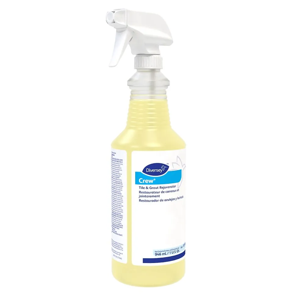 Diversey Crew Tile & Grout Rejuvenator, Chlorine Scent, 32 oz., 12/Carton (101104392)