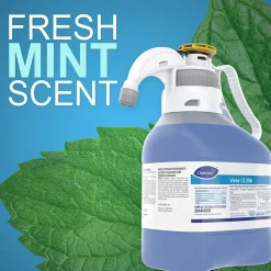 Diversey Virex II 256 Disinfectant Cleaner and Deodorant, SmartDose Bottle, Mint, 2/Carton (5019317)