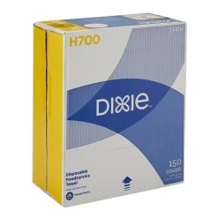 Dixie Durable Fibers Food Service Wipers, White w/ Green stripe, 150 Wipers/Box (29416)