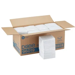 Dixie 1/4-Fold 1-Ply Beverage Napkin by GP PRO, White, 500 Napkins/Pack, 8 Packs/Case (96019/96017)
