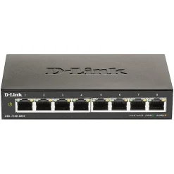 D-Link DGS-1100 Series 8-Port Gigabit Ethernet Smart Switch, Black (DGS-1100-08V2)
