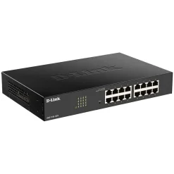 D-Link DGS-1100-16V2 16 Ports Layer 2 Gigabit Ethernet PoE Switch Managed, Black