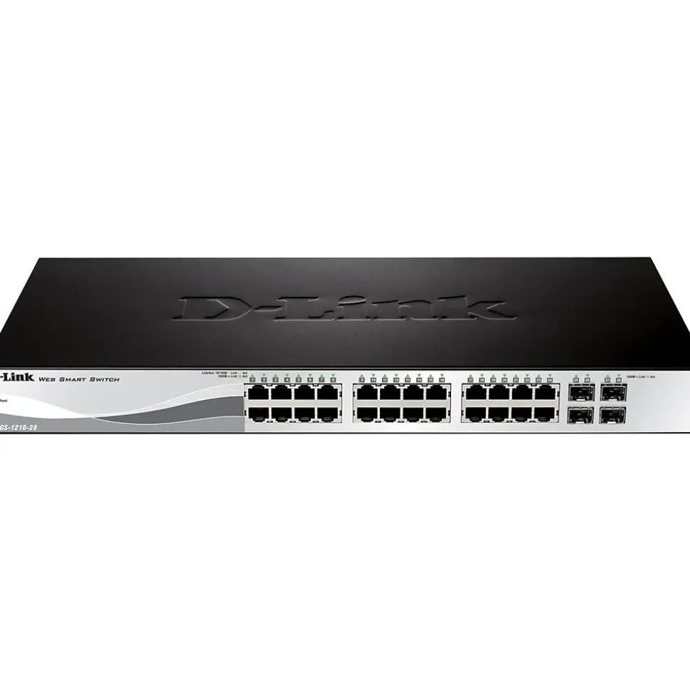 D-Link 28-Port Gigabit Ethernet Managed Switch, 10/100/1000 Mbps (DGS-1210-28)