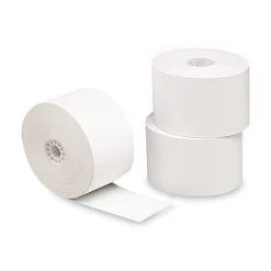 DN PUSH Single-Ply Thermal Paper Rolls, 1-3/4" x 230 ft, White, 10/Pack