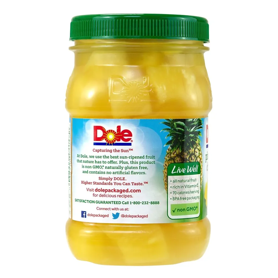 Dole Chunks Pineapple, 20 oz., 4/Pack (900-00165)