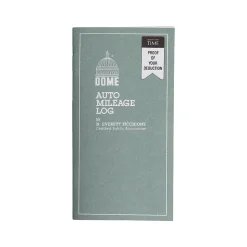 Dome Auto Mileage Log Record Book, 3.25" x 6.25", Gray (770)