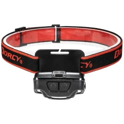 Dorcy 330-Lumen USB Rechargeable Motion Sensor Headlamp, Black/Red (41-4359)