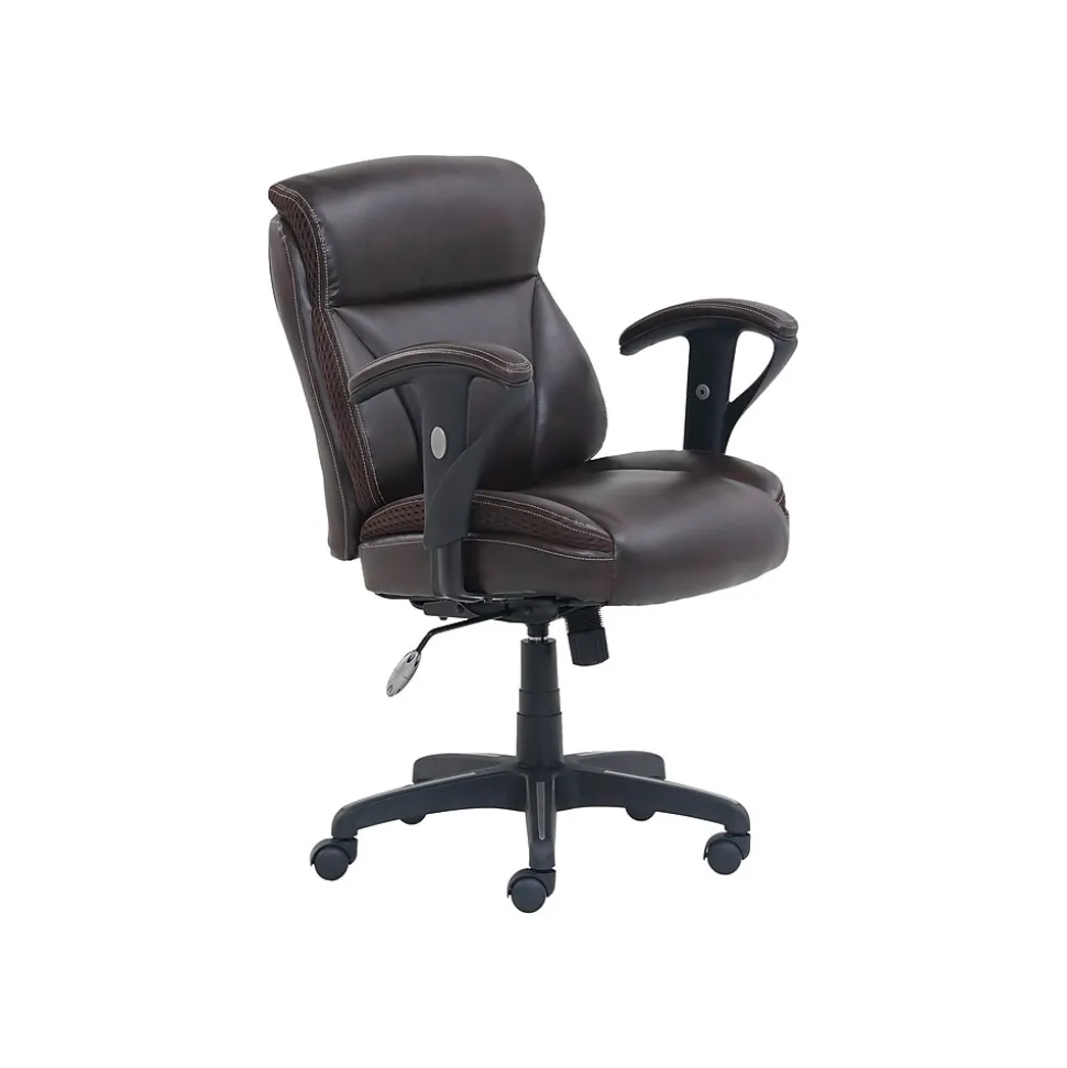 Dormeo Bonded Leather Task Chair, Brown (51451)