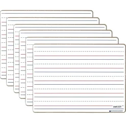 Dowling Magnets Double-Sided Plastic Dry-Erase Whiteboard, 12" x 8.75", 6/Bundle (DO-72500025-6)