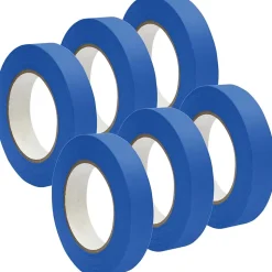 DSS Distributing 1" x 55 Yds, Premium Grade Masking Tape, Blue, 6 Rolls/Bundle (DSS46163-6)