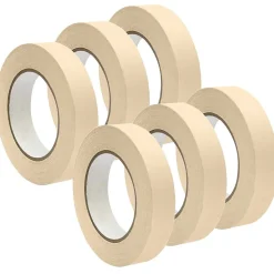 DSS Distributing 1" x 55 Yds, Premium Grade Masking Tape, White,6 Rolls/Bundle (DSS46161-6)