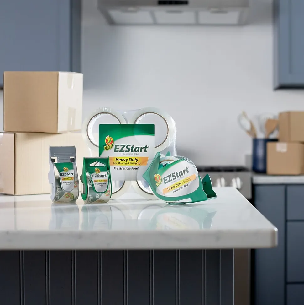 Duck EZ-Start Packing Tape with Dispenser, 1.88" x 30 yds., Clear (393192/313078)