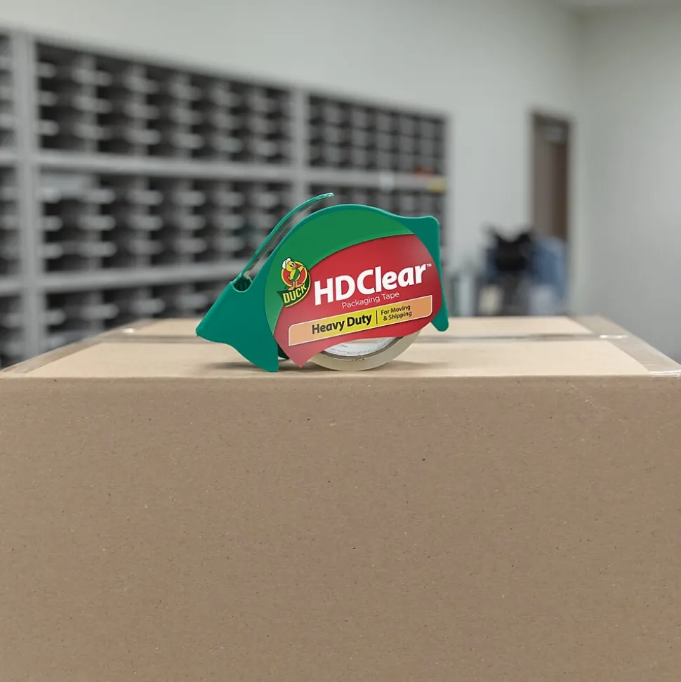 Duck HD Clear Heavy Duty Packing Tape, 3" x 54.6 yds., Clear, 6/Pack (307352/7496)
