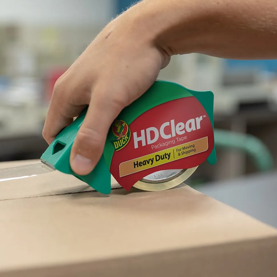 Duck HD Clear Heavy Duty Packing Tape, 3" x 54.6 yds., Clear, 6/Pack (307352/7496)