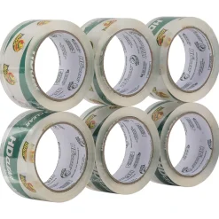Duck HD Clear Heavy Duty Packing Tape, 1.88" x 54.6 yds., Clear, 6/Pack (441962/7295)
