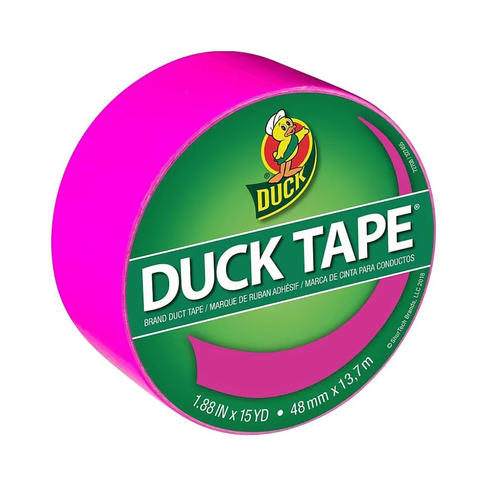 Duck Heavy Duty Duct Tapes, 1.88" x 20 Yds./1.88" x 15 Yds., Aqua/Dove Gray/Fluorescent Lilac, 3 Rolls/Pack (DUCKLAG-STP)