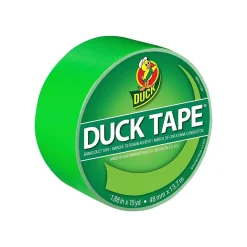 Duck Heavy Duty Duct Tape, 1.88" x 15 Yds., Neon Green (1265018)