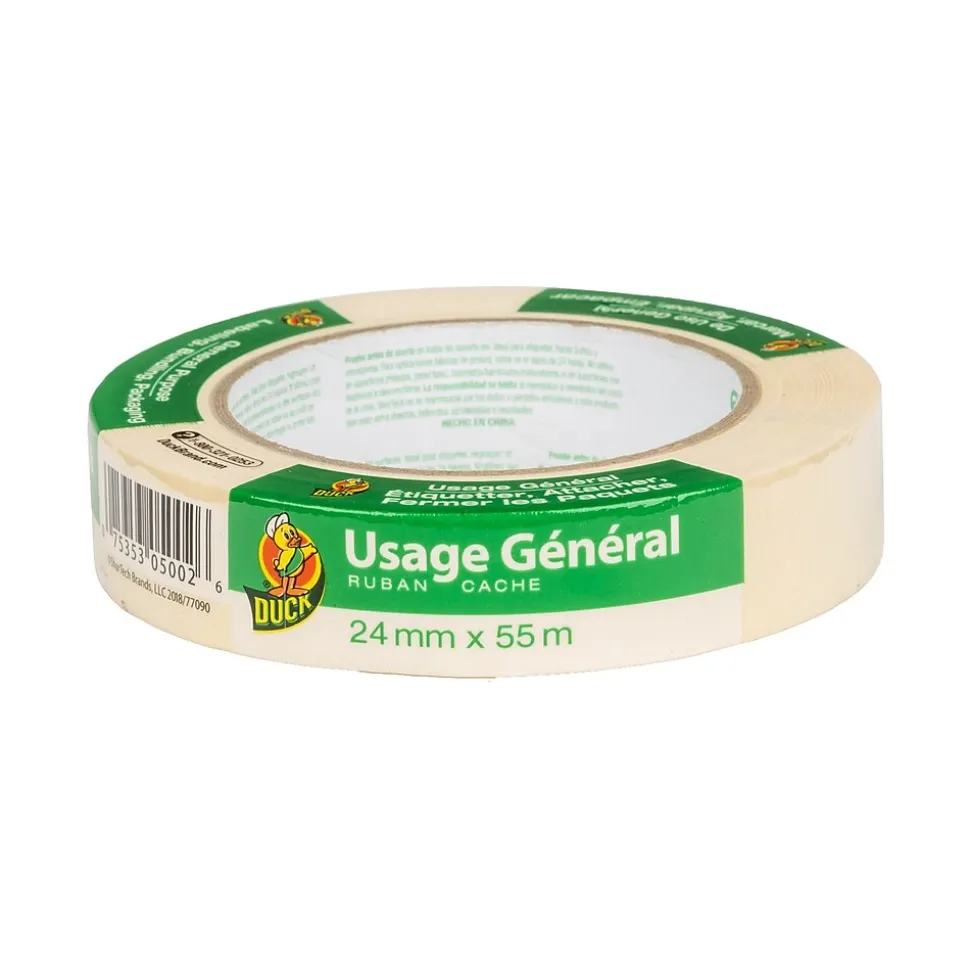 Duck Masking Tape, 0.94" x 60 yds., Beige (394693)