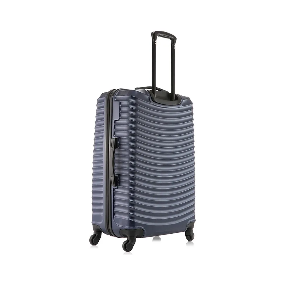 DUKAP Adly 3-Piece Hardside Spinner Luggage Set, Navy Blue (DKADLSML-BLU)
