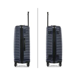 DUKAP Adly 3-Piece Hardside Spinner Luggage Set, Navy Blue (DKADLSML-BLU)